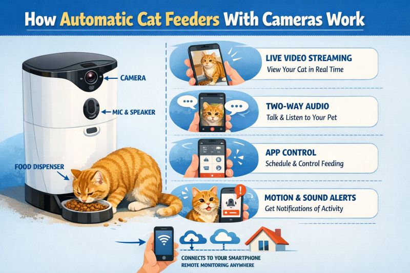 How Automatic Cat Feeders With Cameras Work