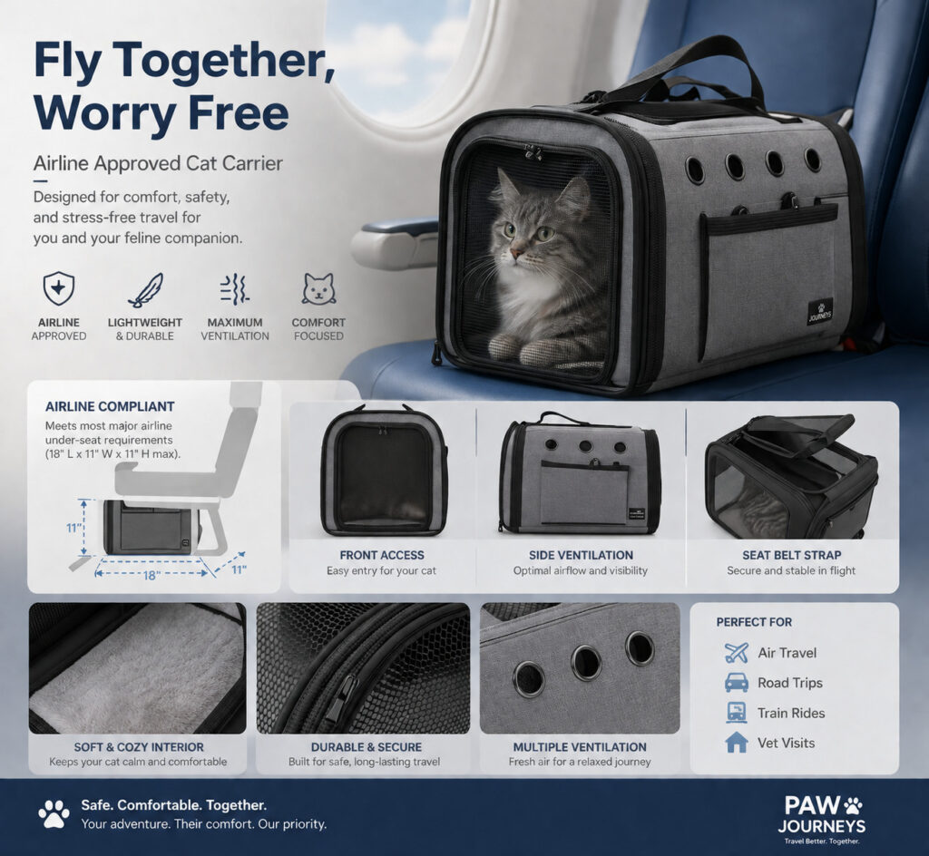Cat carrier in airline