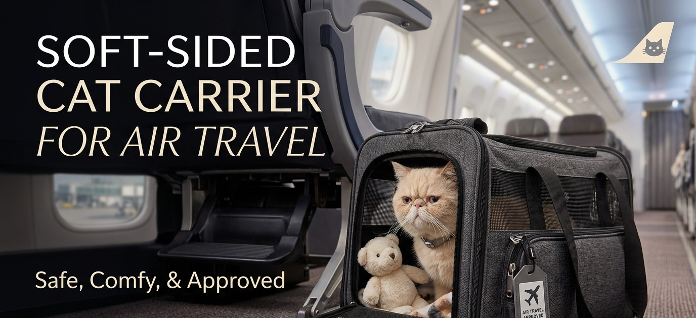 Soft-Sided Cat Carrier For Air Travel