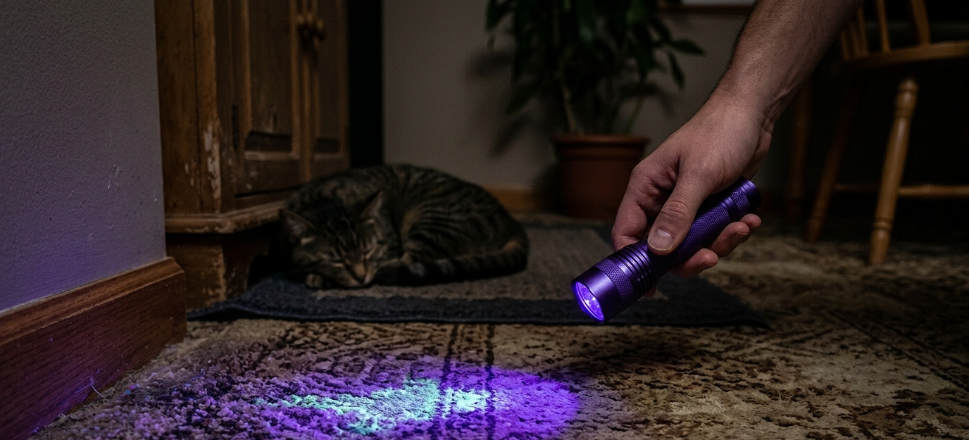 UV Black Light For Finding Cat Pee Stain